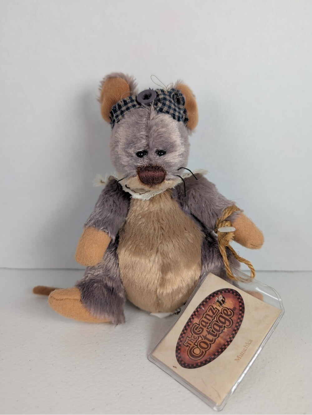 Ganz Cottage Collectibles Munchka Mouse Plush Lorraine Chien Jointed Tag 6"
